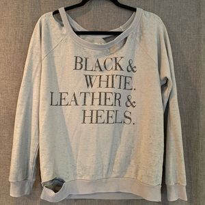 Chasor Grey Distressed Sweatshirt